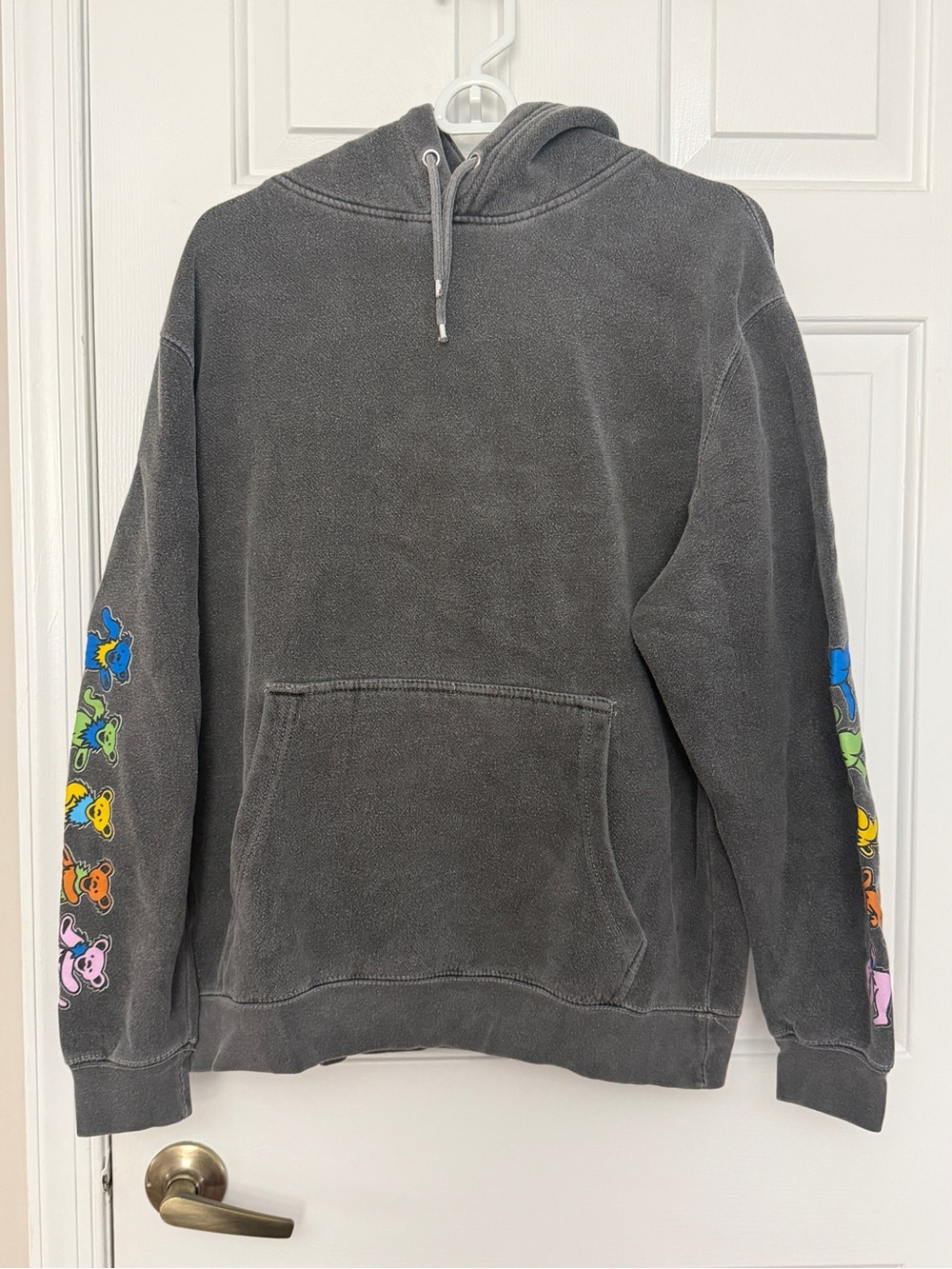 Urban Outfitters Charcoal Gray Grateful Dead Walking Bears Rainbow Hoodie